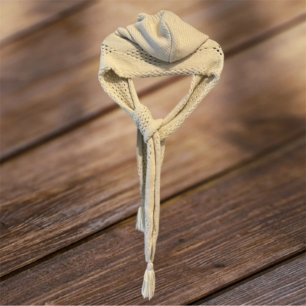 Pistil Cream Knit Bonnet attached Scarf with bonnet